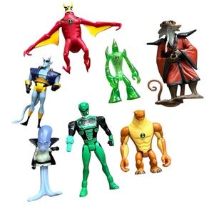 Ben 10 Alien Force Action Figure Lot (7) + TMNT Master Splinter Bundle